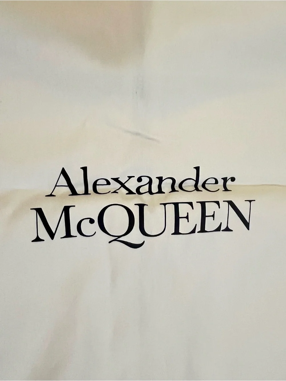 Alexander McQueen Garment Bag Ivory Canvas Foldable Travel Bridal Gown Storage